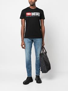 Diesel T-shirt met geborduurd logo - Zwart