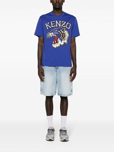 Kenzo Tiger Varsity cotton T-shirt - Blauw