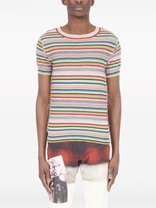 Maison Margiela striped knitted T-shirt - Roze