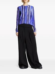 Proenza Schouler abstract-print cotton blouse - Blauw