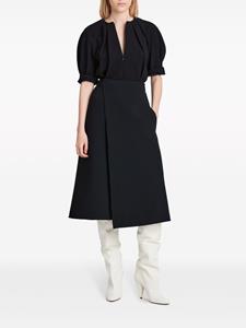 Proenza Schouler gathered-detail crepe blouse - Zwart