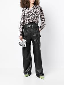 MSGM Blouse met monogramprint - Zwart