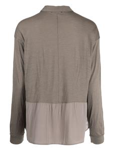 Transit classic-collar drop-shoulder blouse - Bruin