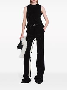 Proenza Schouler twist-detail velvet blouse - Zwart