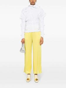 Jil Sander pressed-crease straight-leg trousers - Groen