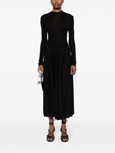 Claudie Pierlot Maxi-jurk met plooirok - Zwart
