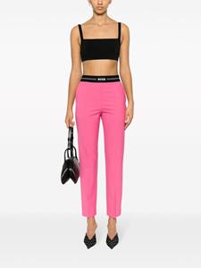 MSGM high-waist slim-fit trousers - Roze