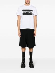 Sacai slogan-print cotton T-shirt - Wit