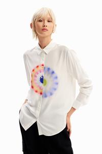 Desigual Geometrisch T-shirt viscose - WHITE