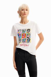 Desigual Veelkleurig T-shirt The Rolling Stones - WHITE