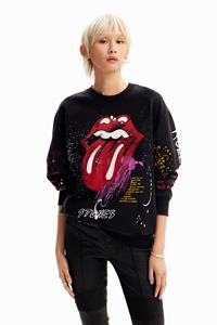 Desigual Sweatshirt splatter The Rolling Stones - BLACK