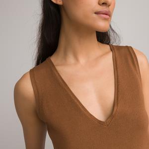 LA REDOUTE COLLECTIONS Basic tanktop in tricot, V-hals