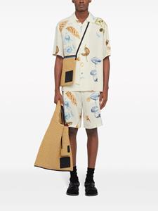 Jil Sander mushroom-print short-sleeved shirt - Beige