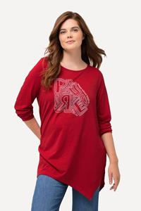 Ulla Popken Rundhalsshirt Shirt PURE A-Linie Rundhals Langarm Biobaumwolle
