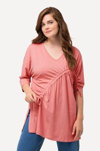 Ulla Popken Longsleeve Shirt Cut-Out asymmetrischer Ausschnitt Langarm