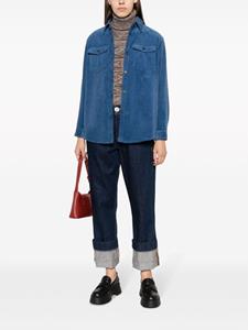 A.P.C. Ribfluwelen blouse - Blauw