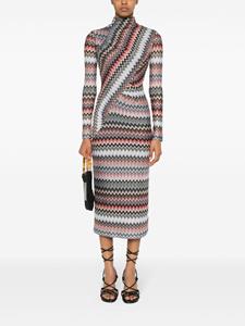 Missoni zigzag-woven raschel-knit dress - Grijs