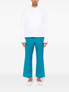 Jil Sander cropped cotton poplin shirt - Wit