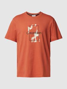 CK Calvin Klein T-shirt met labelprint, model 'CAMO'