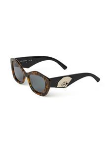 Karl Lagerfeld Heritage zonnebril met geometrisch montuur - Bruin
