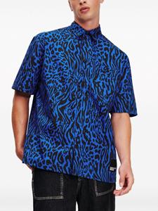 Karl Lagerfeld Jeans Overhemd met dierenprint - Blauw