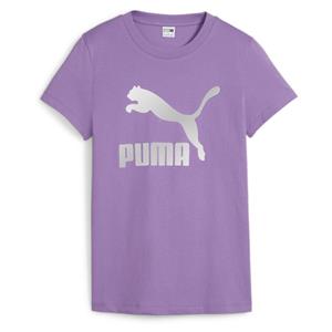 PUMA T-Shirt CLASSICS Shiny Logo T-Shirt Damen