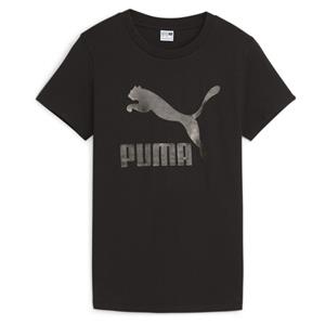 PUMA CLASSICS Shiny Logo T-shirt voor dames