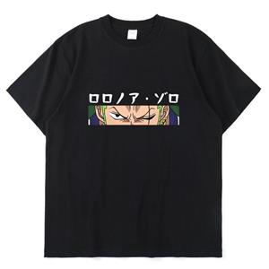 WE BELIEVE Anime One Piece Roronoa Zoro Luffy Classic Fun Comic Print Zomer Casual Sport Heren T-shirt met korte mouwen