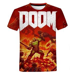 Baibao QIQI Doom Game 3D Print korte mouwen T-shirt voor mannen zomer casual oversized T-shirt mode Harajuku Street ronde hals tops