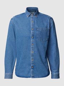 Jake*s Casual fit jeansoverhemd met button-downkraag