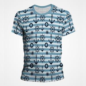 Personalized Printed Zomer Middellandse Zee Zeilanker 3D Geprinte T-shirts Casual Mannen Mode Streetwear T-Shirt Cool Tops