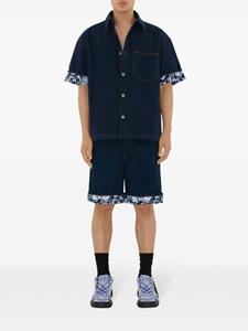 Burberry Denim overhemd met contrasterende cuffs - Blauw