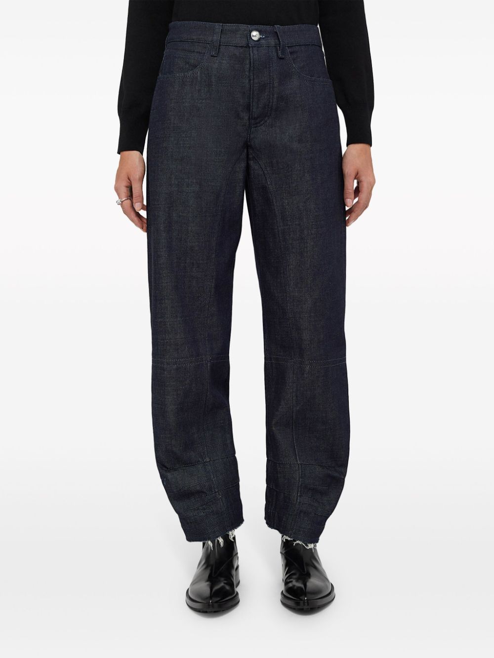 Jil Sander Jeans met toelopende pijpen - Zwart