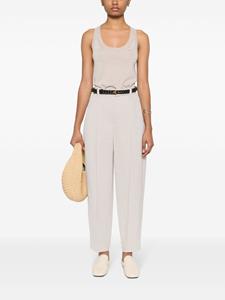 Brunello Cucinelli High waist broek met toelopende pijpen - Beige