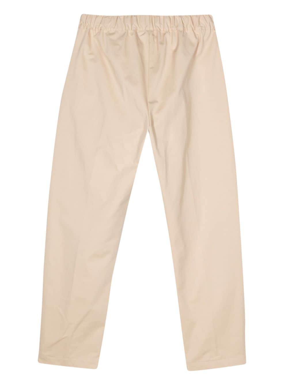 Semicouture elasticated-waistband cotton trousers - Beige