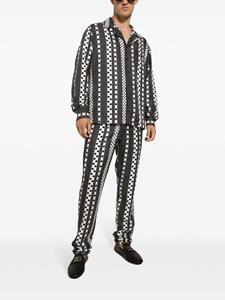Dolce & Gabbana polka dot-print silk shirt - Zwart