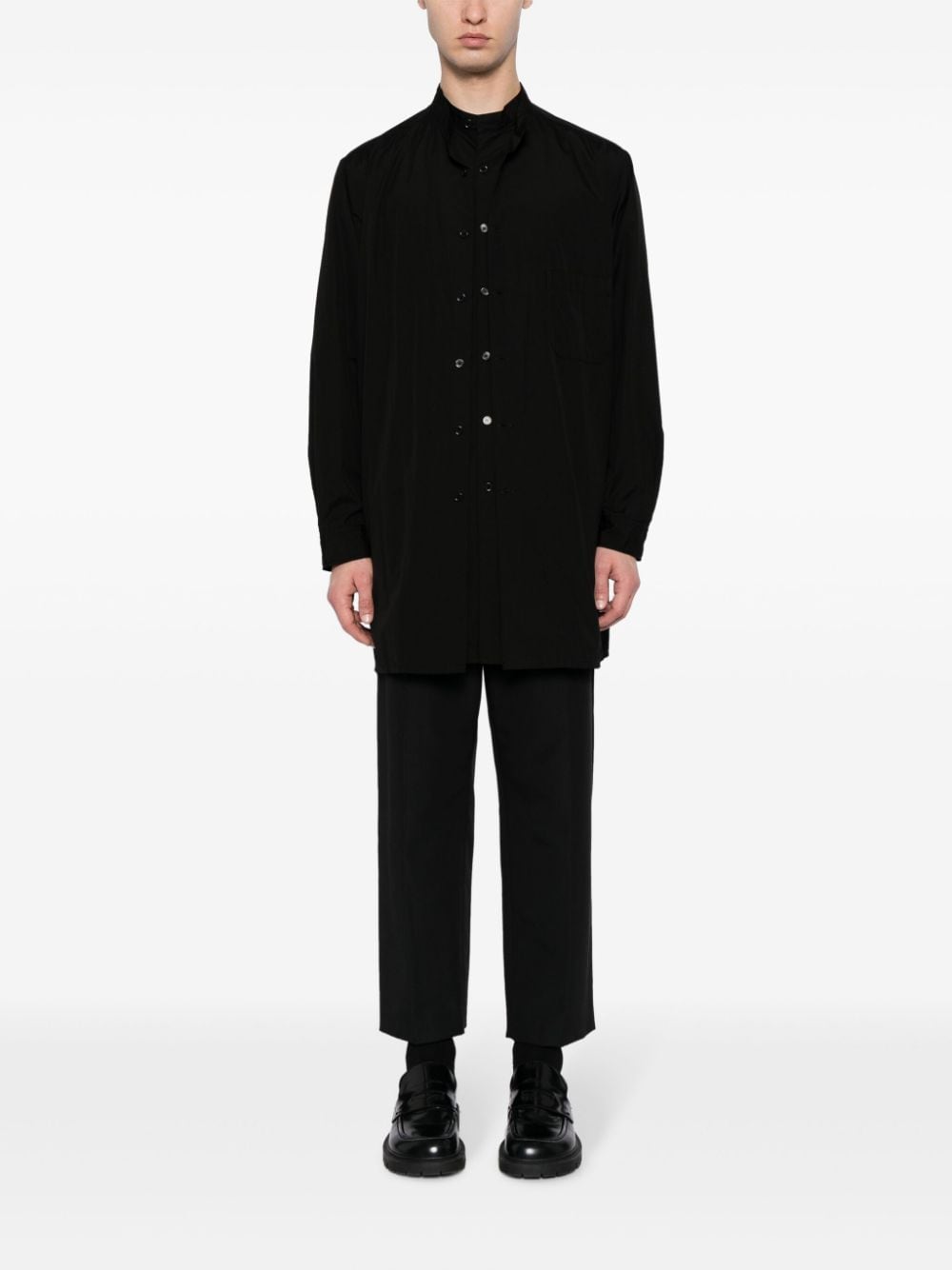Yohji Yamamoto Gelaagd overhemd - Zwart