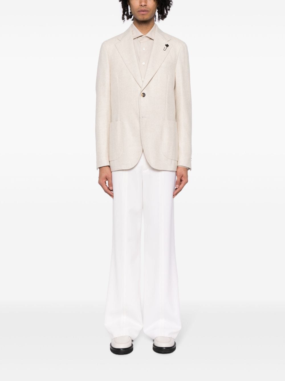 Lardini Overhemd met klassieke kraag - Wit
