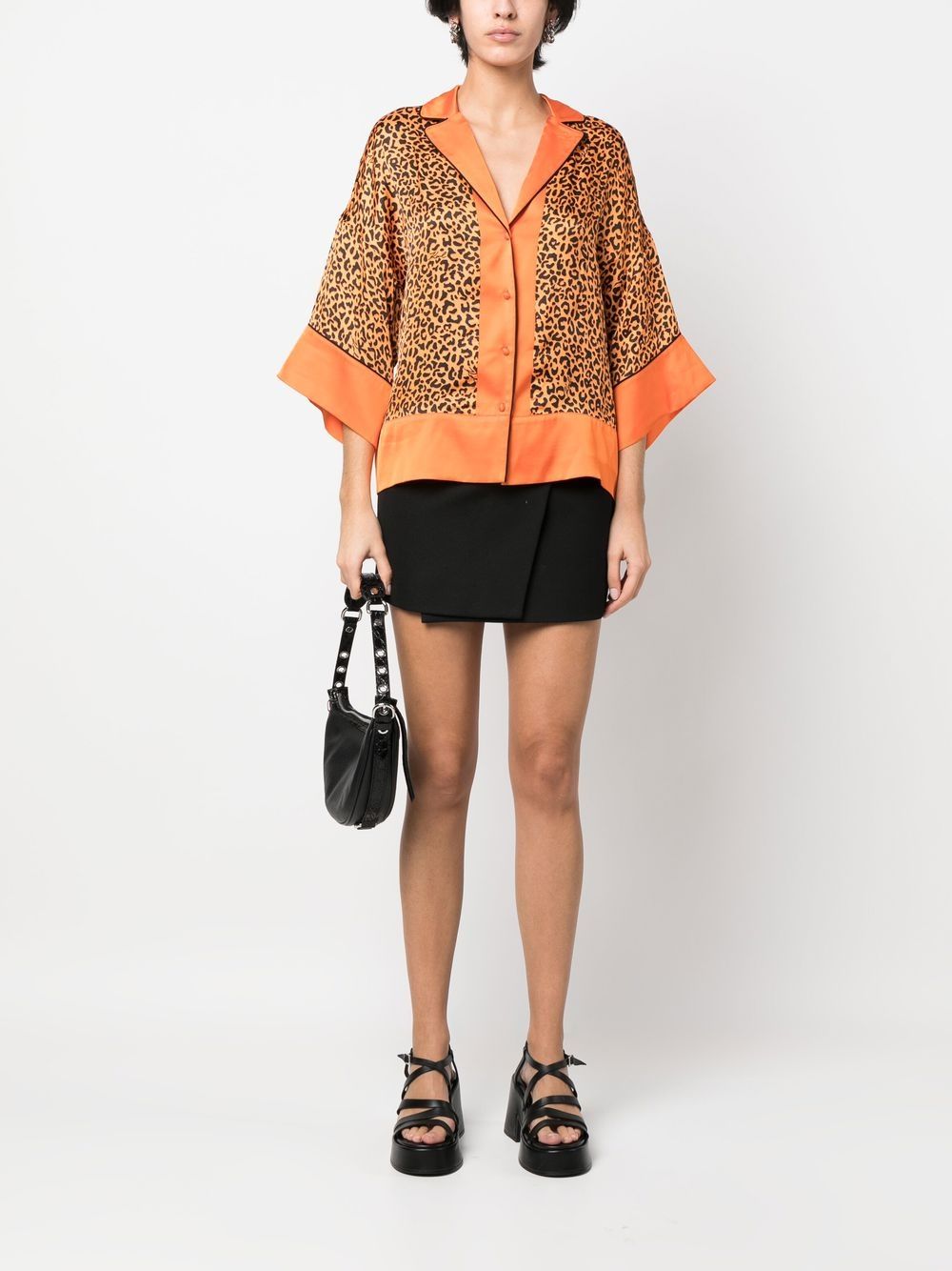 Karl Lagerfeld Blouse met luipaardprint - Oranje