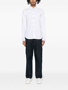 PS Paul Smith Overhemd van biologisch katoen met contrasterende knopen - Wit