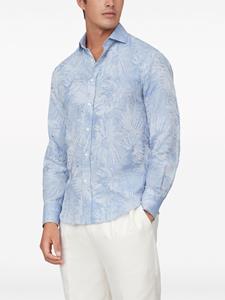 Brunello Cucinelli Overhemd met jacquard - Blauw