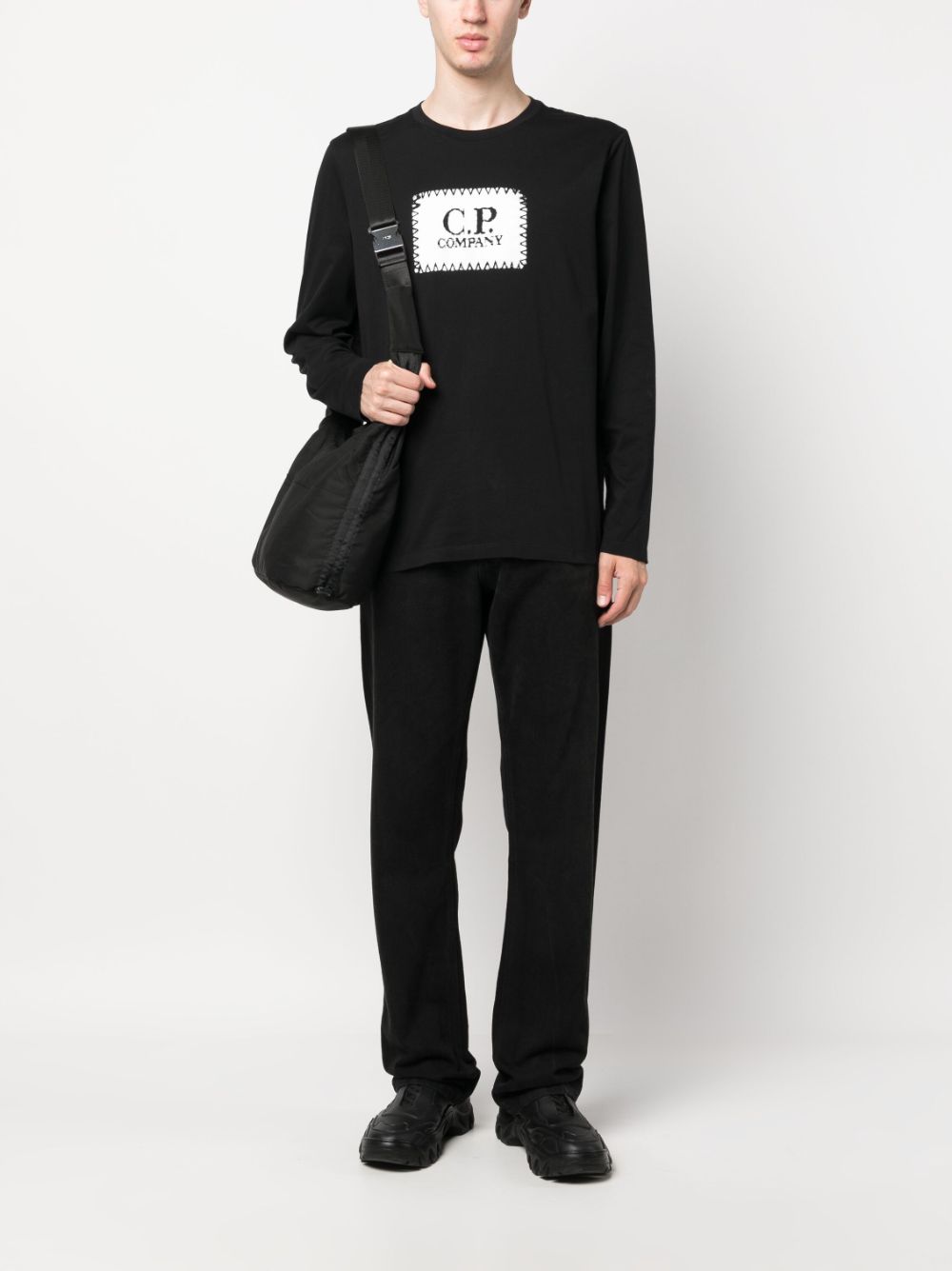 C.P. Company T-shirt met logoprint - Zwart