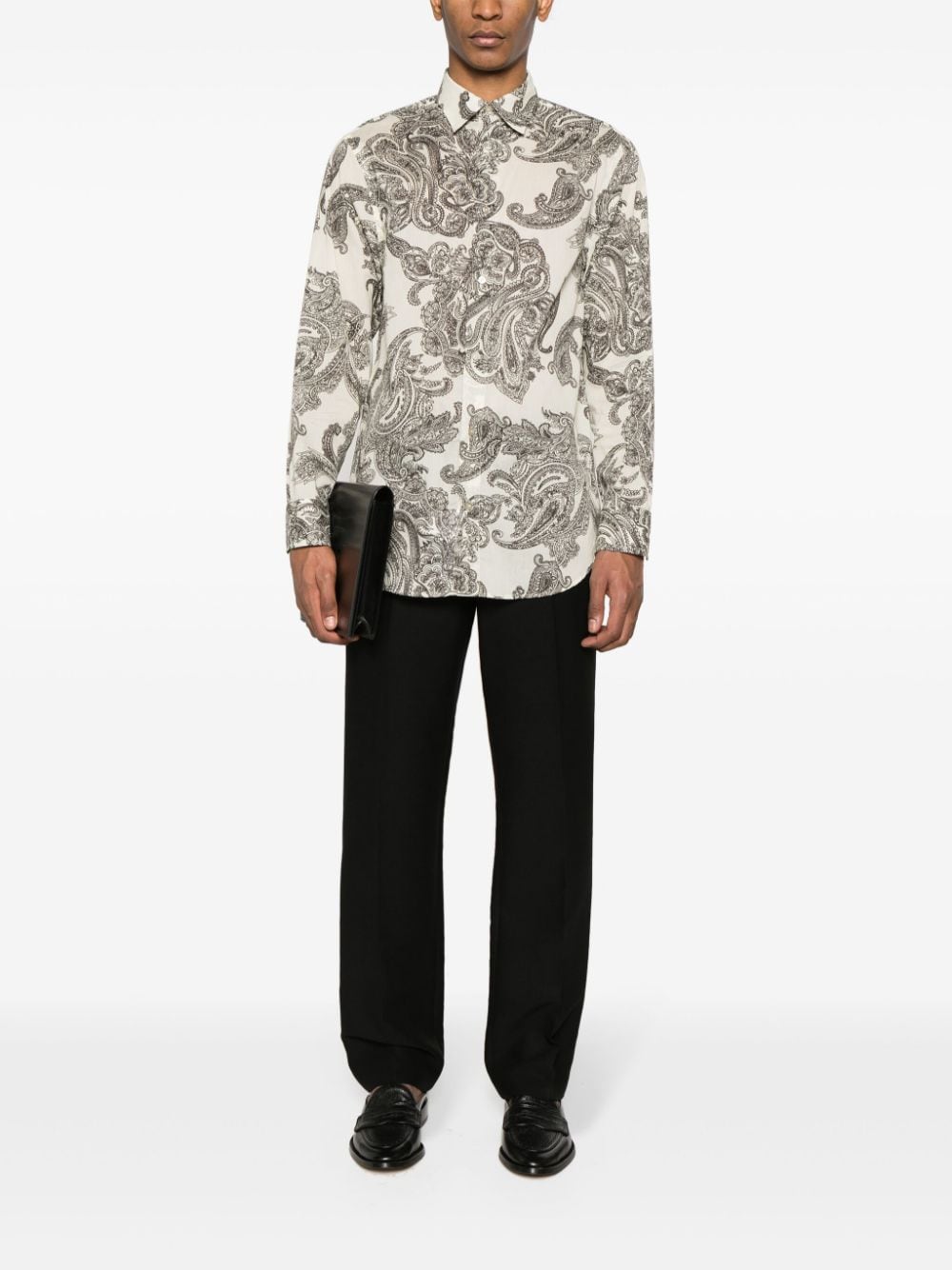 ETRO Overhemd met paisley-print - Beige