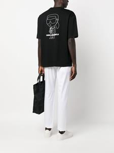Karl Lagerfeld T-shirt van biologisch katoen - Zwart