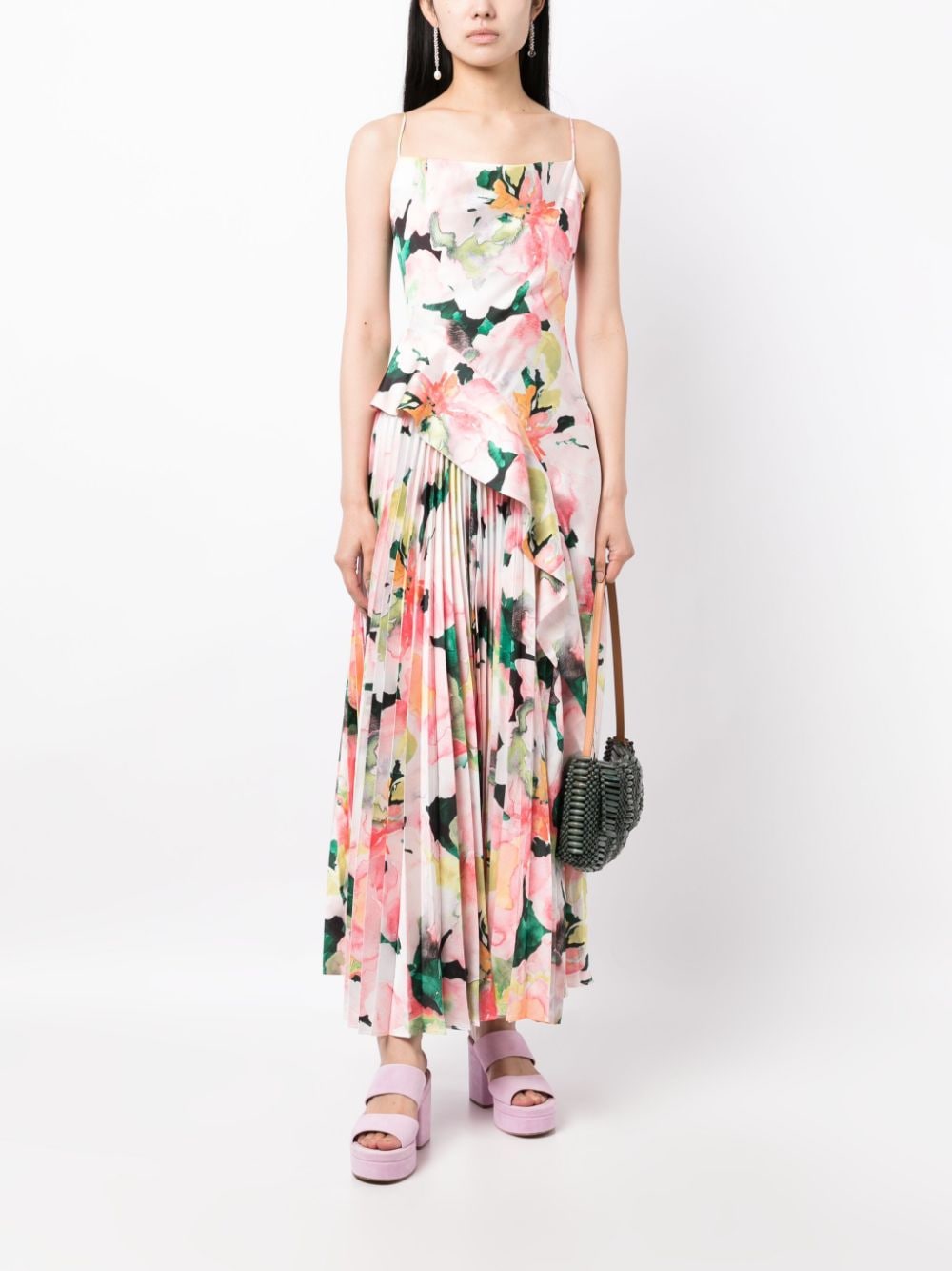Acler Maxi-jurk met bloemenprint - Roze