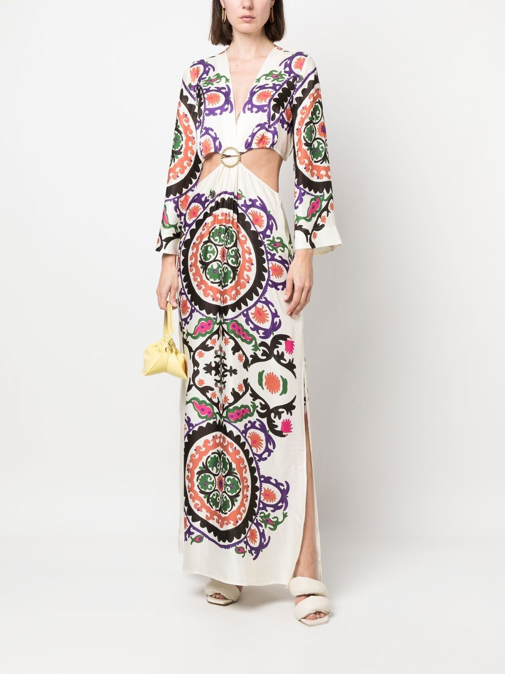 Ba&Sh Maxi-jurk met bloemenprint - Beige