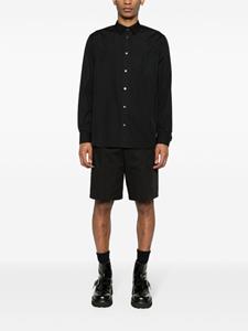 Sacai embroidered-logo poplin shirt - Zwart