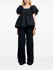 Cecilie Bahnsen Alma blouse met matelassé-effect - Zwart