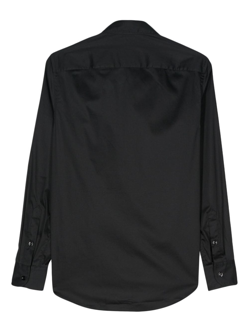 PT Torino cotton satin shirt - Zwart