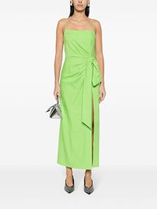 MSGM Maxi-jurk met gesmockt-detail - Groen